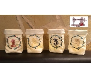 ITH Stickdatei - Lichtbeutel Adventskränze